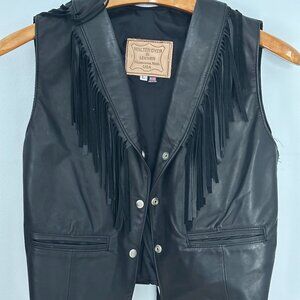 NWOT Women's Walter Dyer Leather Vest Size Large - MINT
